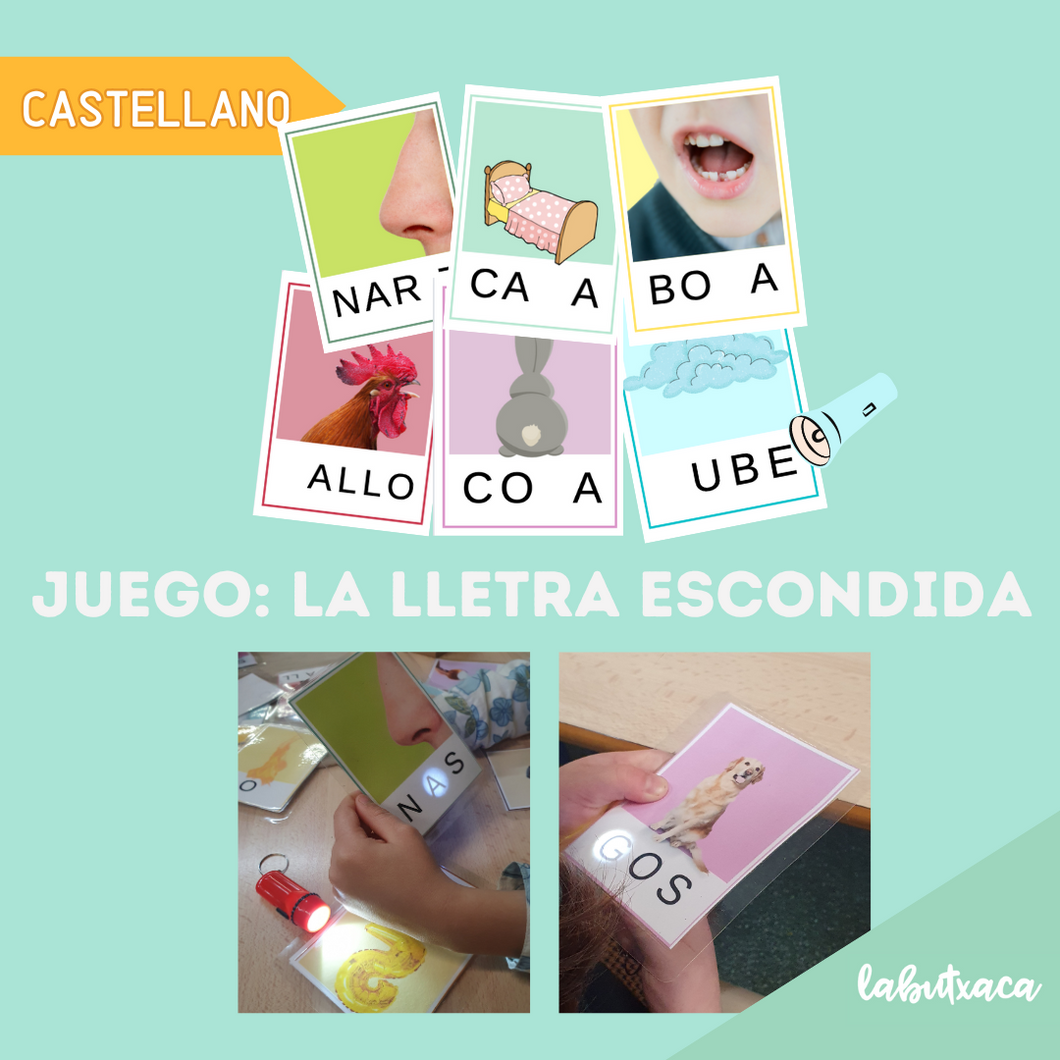 La letra escondida. Para jugar con linterna y descubrir la letra.